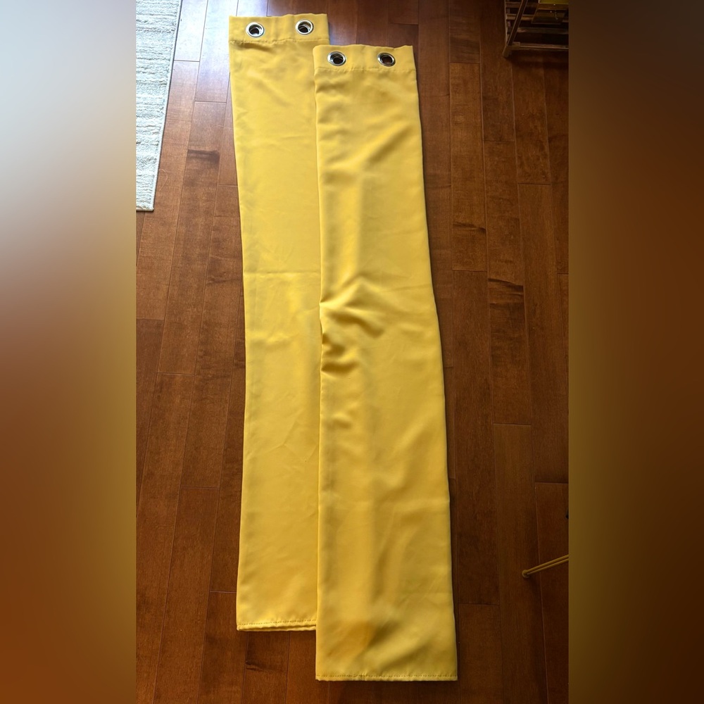 Vibrant Yellow Curtains (2 panels)